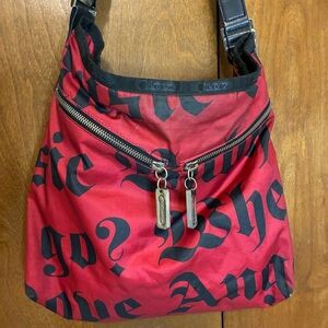 Vintage Gwen Stefani L.A.M.B. LeSportsac Red and Black Graphic Crossbody Bag